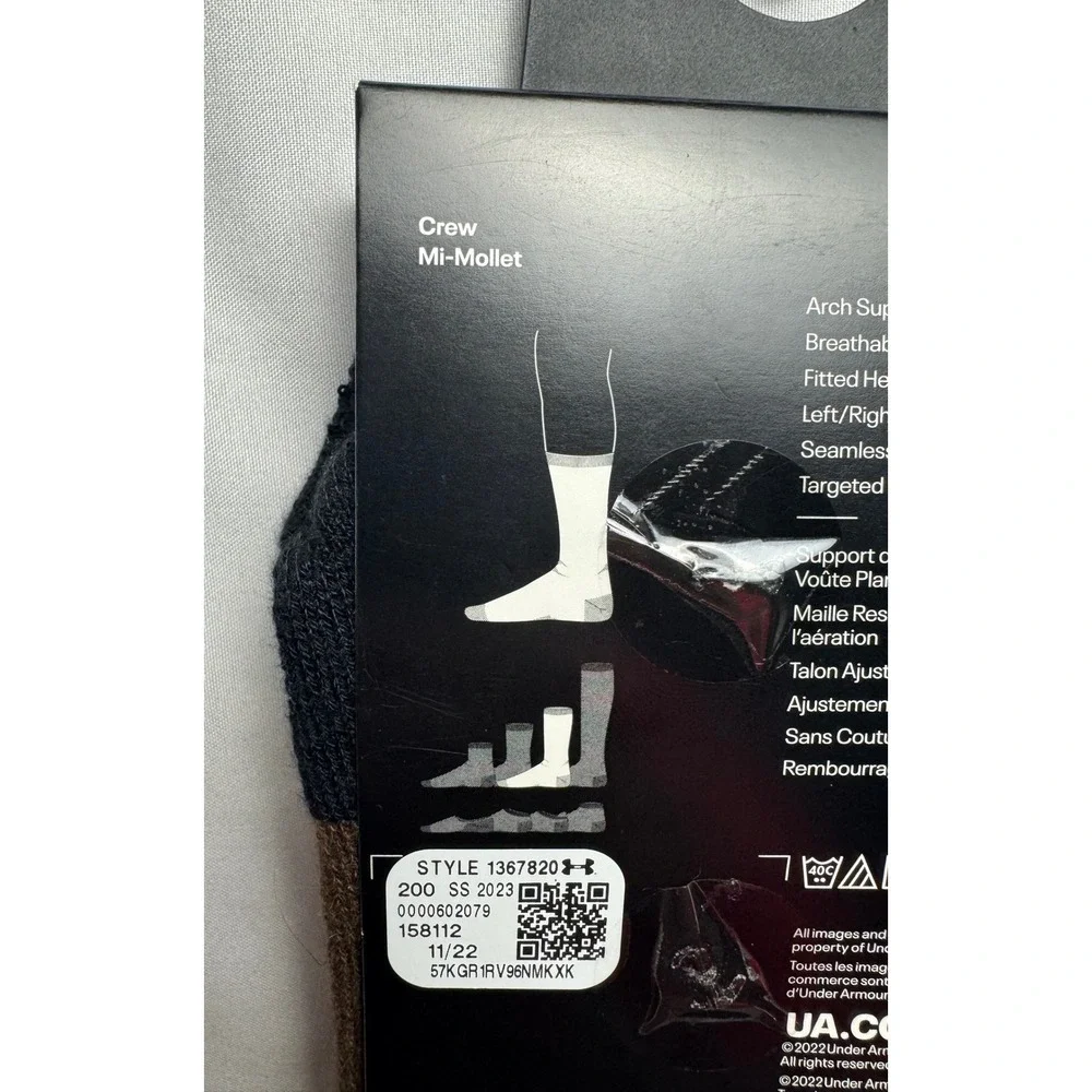 Under‎ Armour UA Team Cushioned Crew Socks Mens 13-16 Cleveland Brown
